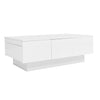 Coffee Table with Hidden Storage and 2 Drawers High Gloss White for Living Room