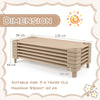 6 Pcs Stackable Daycare Cot Toddler Daycare Rest Mat-Coffee