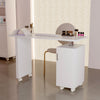 Wooden Beauty Salon Manicure Technician Table Nail Art Station Desk Storage Rack