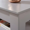 Grey Wooden Coffee Table With Lift Up Top Storage Area and Magazine Shelf