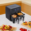 8 in 1 Double Drawer Air Fryer 2 Basket Zone Digital Family 1700W 9L w/Timer