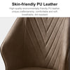 2 Pcs Dining Chair Faux Leather Soft Padded Chair Modern Dining Room Home New