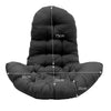 Large Garden Swing Seat Hanging Chair Basket Egg Shape Rattan with Matching Pad