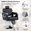 Styling Salon Barber Chair Swivel Hairdressing Chair 6-Level Adjustable Headrest