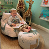 rucomfy | Printed Safari Friends Kids Snuggle Chair | Pre-Filled Beanbag