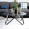 Round Tempered Glass Coffee, Nordic minimalist Sofa, Modern Side, End Table