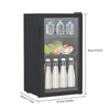 Small Beverage Fridge Clear Glass Door Mini Wine Refrigerator Energy-Efficiency