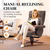 Recliner Chair with Footstool & Adjustable Backrest Upholstered Armchair, Brown