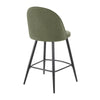 Dusk Iris Sage Green Velvet & Black Set of 2 Barstools RRP £127