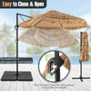 2.7m Cantilever Hula Tiki Thatch Patio Beach Umbrella w/ Vented Top
