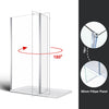 Walk In Shower Enclosure With 180° Flipper Panel 8mm Nano Glass Screen Cubicle