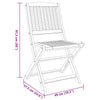 Garden Dining Set 3 Piece Outdoor Table and Chair Solid Wood Acacia