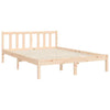 CIADAZ Bed Frame with Headboard 120x200 Solid Wood, Bedroom Furniture, A4O3