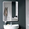 Frameless Bevelled Glass Frame Rectangle Bathroom Mirror Wall Mounted/Glue Paste