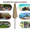 3M Round Garden Parasol Sun Shade Outdoor Patio Umbrella Crank Tilt/Parasol Base