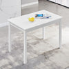 Rectangular Kitchen Dining Table Wooden Table 4-6 Seats Family Party Table White