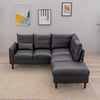 L-Shaped Corner Sofa, Sectional Couch with Built-in USB Port Chaise