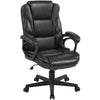 Office Chair PU Leather Desk Chair Computer Swivel Chair with Back Support Black