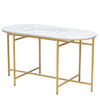 Dining Table and Chairs Set 6 Stools Kitchen Table with Metal Frame Space Saving