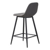 2X Bar Stools Fabric/Faux Leather Pub Chairs Breakfast Kitchen Metal Leg Modern