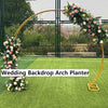 Large Moon Gate Wedding Party Walk Through Arch Frame Backdrop Garland Standing
