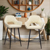2PCS Barstools Padded Upholstered Dining Chair Breakfast Bar Seating for Cafe
