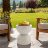 FATIVO Round Terrazzo Side Table Accent Table Outdoor Bar Stool Patio Deck Table