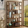 Tall Wooden Shelves Bookcase 7Tiers Bookshelf Display Storage Furniture Rack