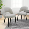 Gilman Creek Kobe Grey Fabric Dining Chairs, 2 Pack