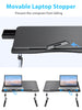 Laptop Bed Table with Drawer Adjustable Angle Height Folding Legs