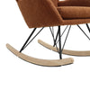 Sherpa Fleece Wing Back Armchair Rocking Sofa Lounge Chair Recliner Rocker Chair