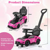 Foot to Floor Sliding Car Kids Sliding Walking Car w/ Storage-Pink