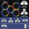 5pcs Hexagon RGB LED Lighting Workshop Light DIY for Workshop Gym Gaming Room UK