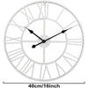 Wall Clock 40cm Hollow Metal Clock for Living Room Bedroom Kitchen Home Decor UK