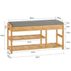 Padded Hallway Shoe Storage Rack Bench Seat with Storage Space