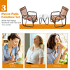 3Pcs Outdoor Rattan Sofa Set Garden Patio Furniture Set with Adjustable Feet