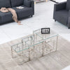 Set of 3 Glass Nesting Coffee Tables Stacking End Side Tables for Living Room