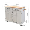 Large White Wooden Sideboard Kitchen Trolley Island Cupboard Cabinet Bar Table