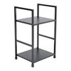 2 Tier Industrial Bookshelf Storage Shelf Unit Display Rack for Home Living Room