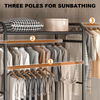 Heavy Duty Clothes Rail Rack Garment Dress Hanging Display Standing Bag Storage
