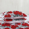 3 Piece Florals Bedspread Quilte Set Throw Rugs Bedding Pillowcases Double Size