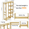 Wooden Clothes Rail Garment Rack Hanging T-Shirt Coat Stand Storage Shelves Home