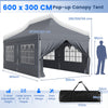 3Mx6M Outdoor Canopy Tent Portable Gazebo Pop up Canopy w/Zippered Entrances