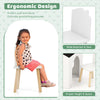 3 Pieces Kids Table and Chair Set Wooden Toddler Activity Art Table Drawing