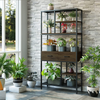 Industrial Bookshelf Bookcase Artwork Display Stand 5-Tier Open Display Etagere