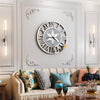 LUVODI Decorative Mirrored Wall Clock Almost Silent Easy to Read for Living Room