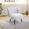 Modern Armchair Soft Fabric Accent Tub Chair Occasional Chair Button Back Lounge