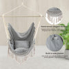 Hammock chair,hanging rope swing chair with2cushions, for indoor and outdoor use