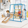 6-in-1 Indoor Jungle Gym Montessori Climber Playset-Blue