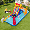 Kids Inflatable Water Park Water Slide w/Splash Pools Climbing Wall Bounce House